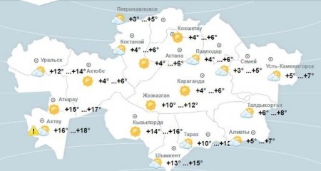 Күн 20 градусқа дейін жылынады