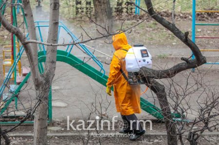 Коронавирус: Дезинфекциялау жұмыстарына заманауи препараттар қолданылуда